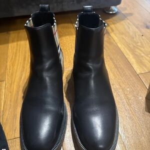 Burberry Black Leather Ankle Boots